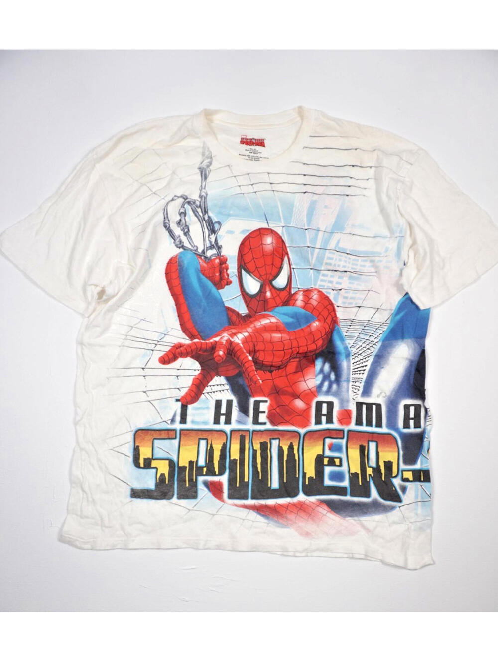 Marvel Spiderman All Over Print T Shirt XL Mens Comics Superhero AOP Y2K Tee
